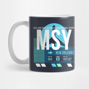 New Orleans (MSY) Airport // Sunset Baggage Tag Mug